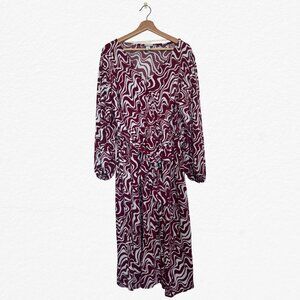 Ava & Viv maroon wrap-style dress